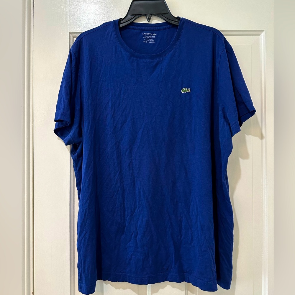 Lacoste men’s blue crewneck short sleeve t shirt